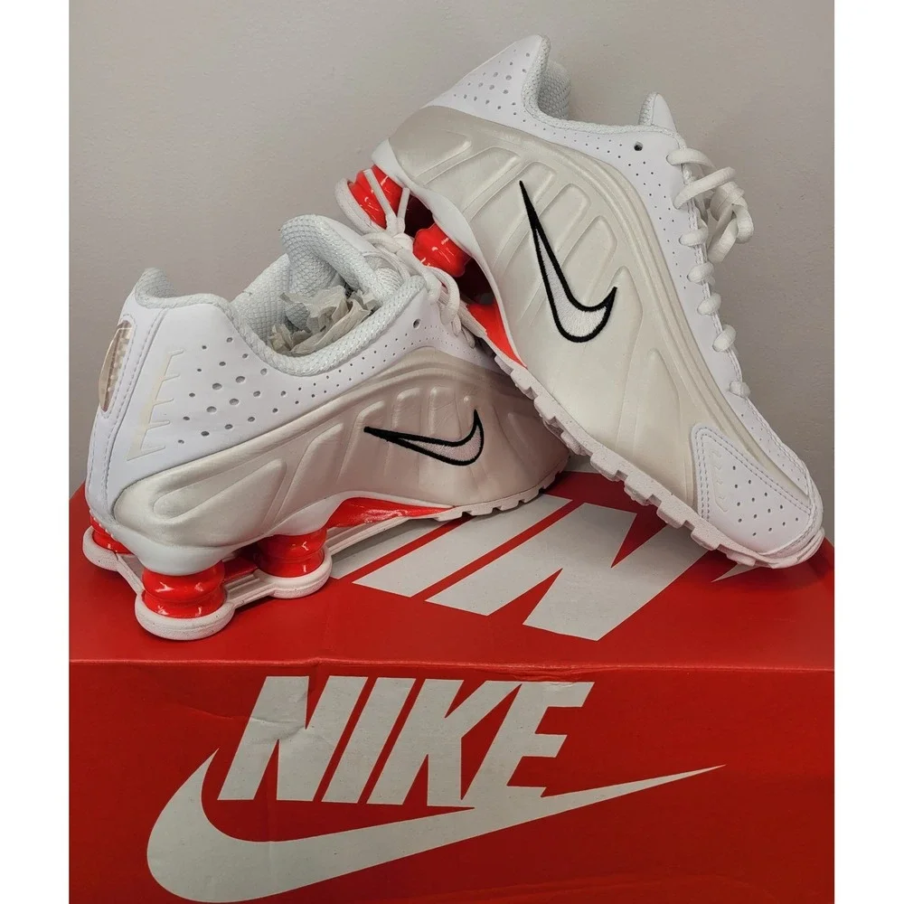 Nike Shox R4 White Phantom Red AR3565-103 Mens Shoes Size 9.5 UK 7 EUR 41 NIB